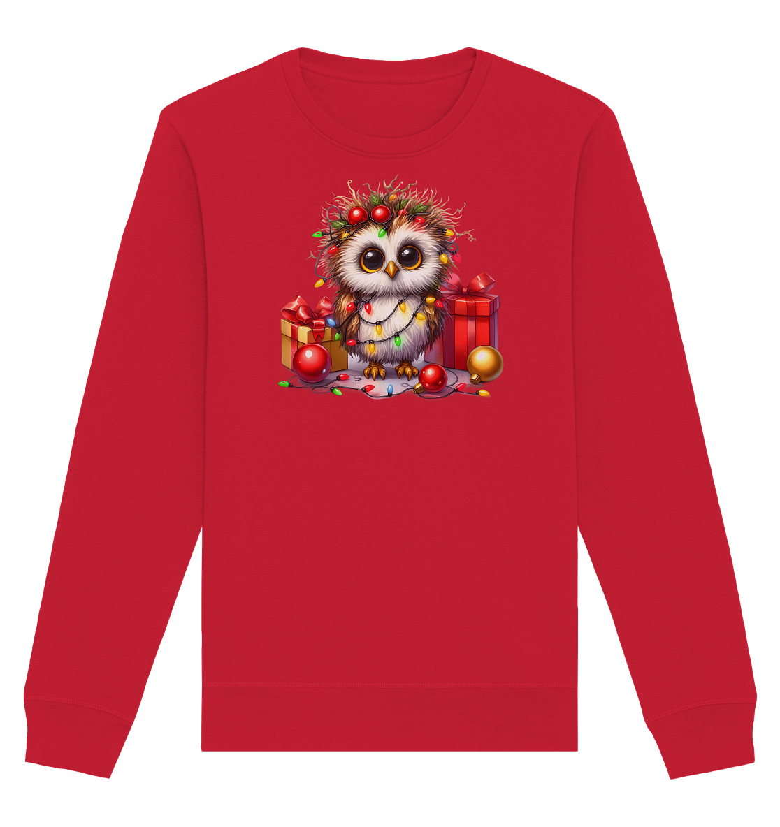 Ugly Christmas Weihnachten Eule - Organic Basic Unisex Sweatshirt
