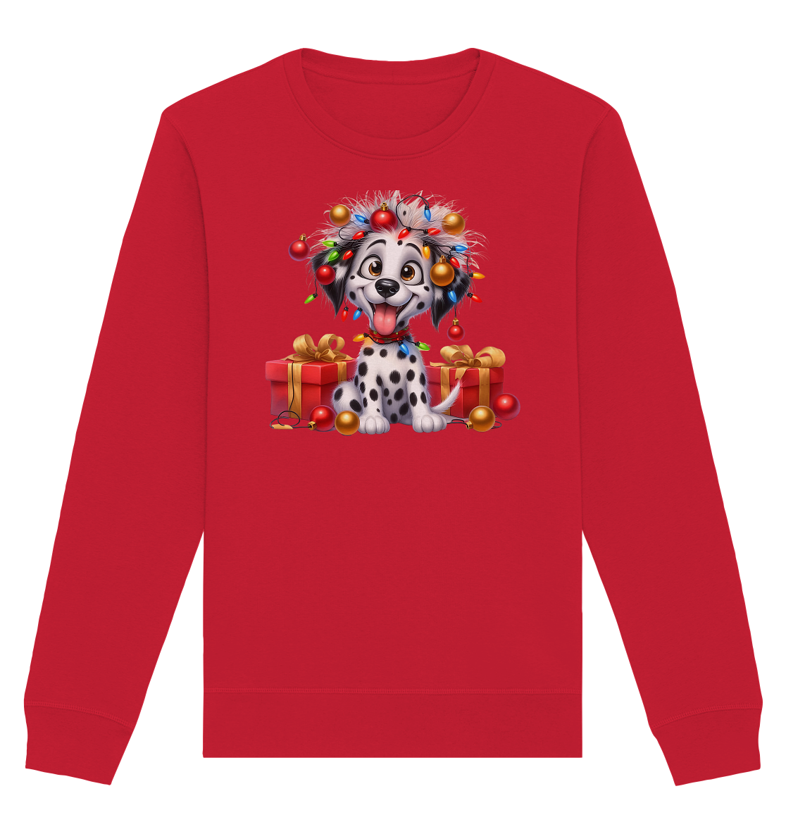 Ugly Christmas Weihnachten Dalmatiner - Organic Basic Unisex Sweatshirt