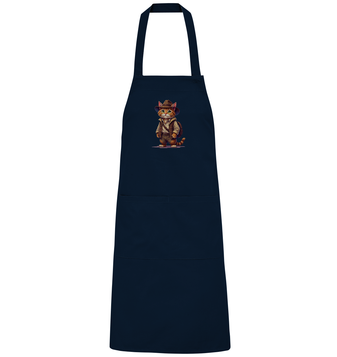 Abenteurer Katze Cartoon  - personalisierbar - Organic Grillschürze