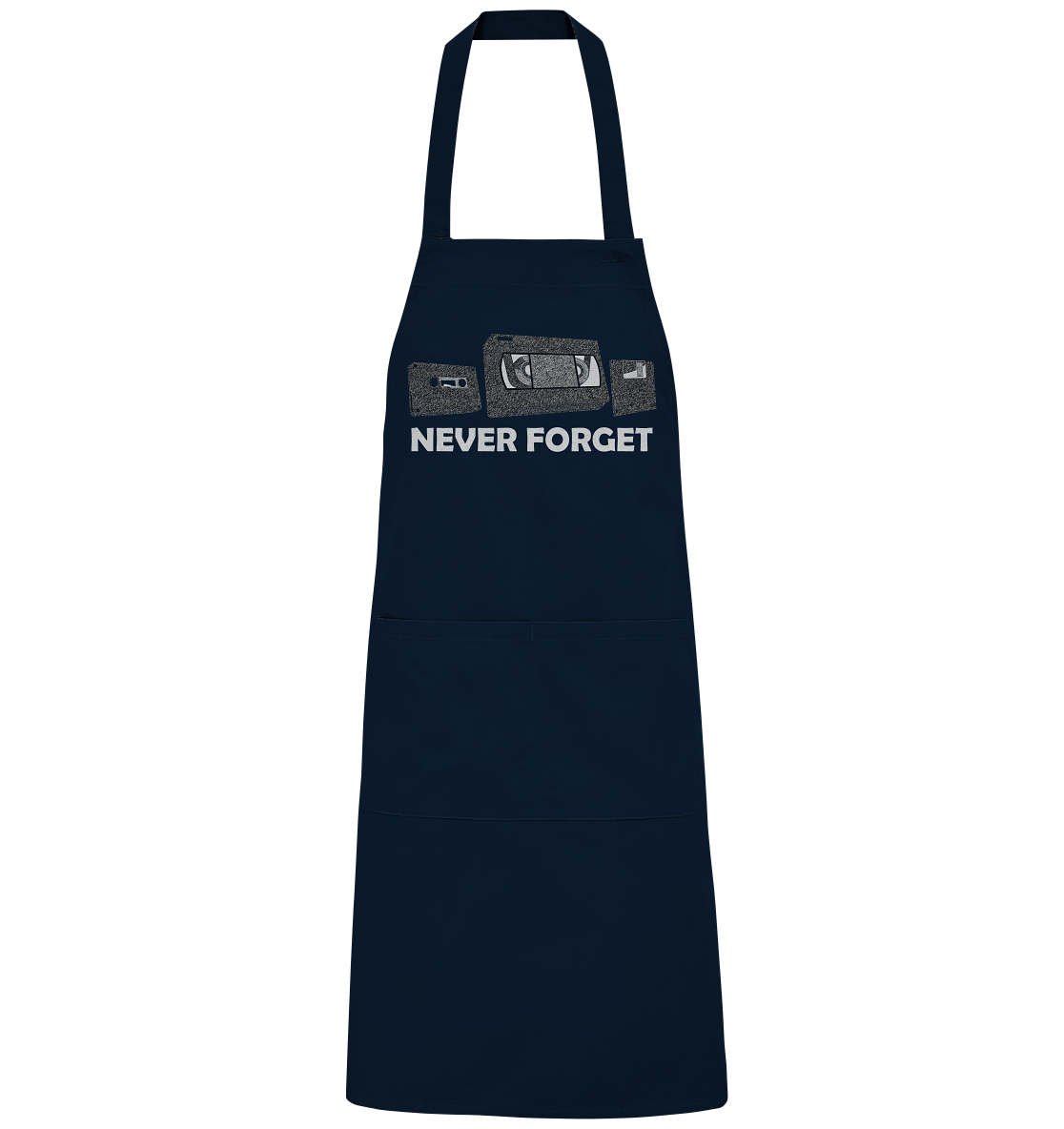 Kasette, VHS,  Disk - never forget - Organic Grillschürze