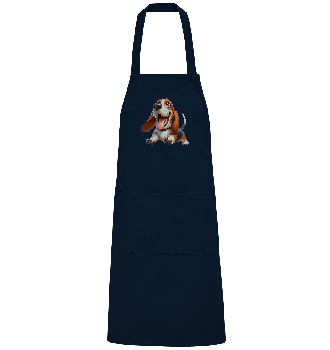 Basset Hound Cartoon personalisierbar - Organic Grillschürze