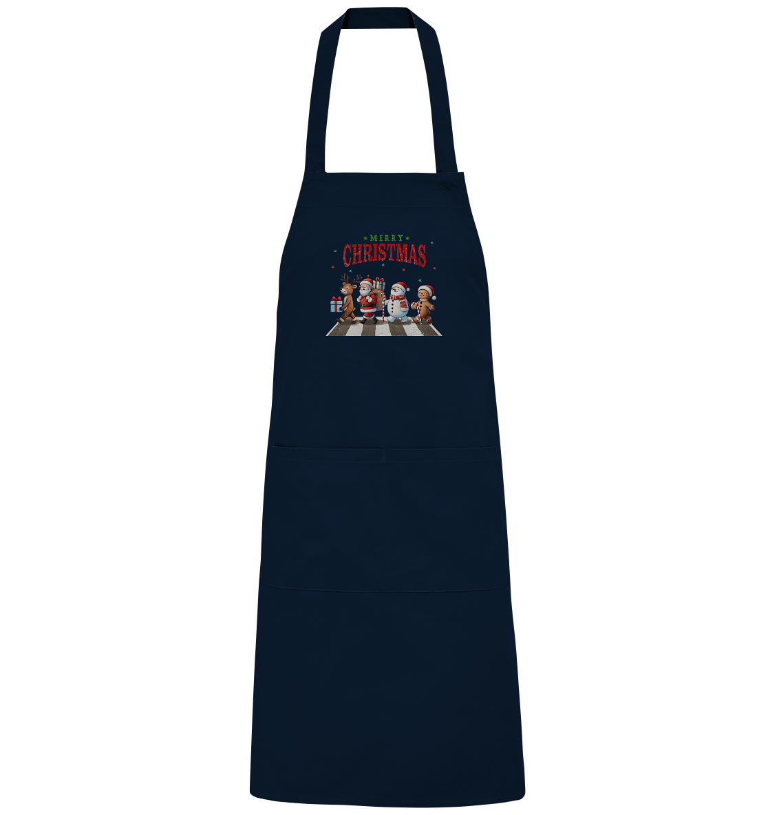 Merry Christmas Zebrastreifen - Organic Grillschürze