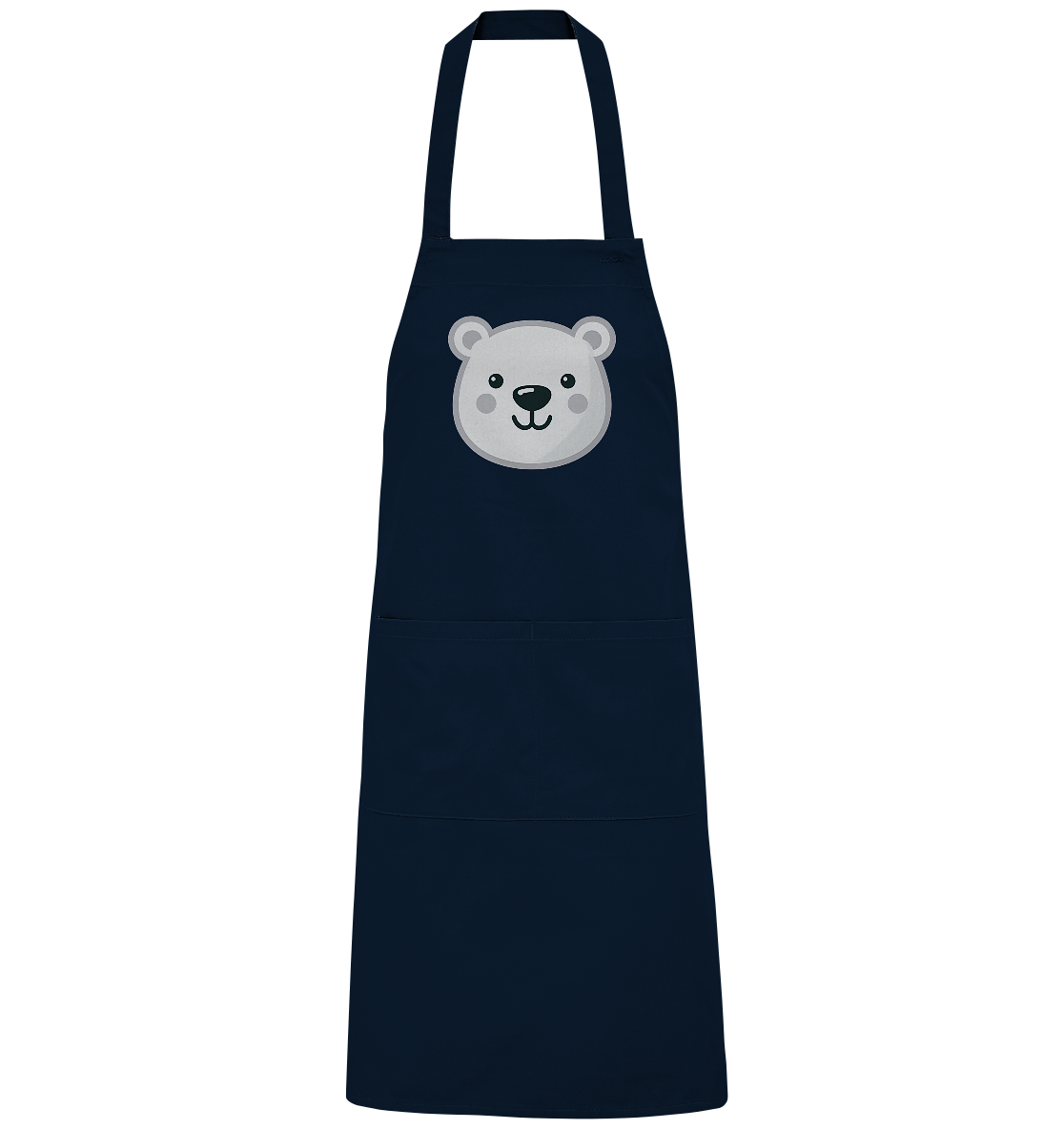 Fröhliche Eisbär Gesicht  - personalisierbar - Organic Grillschürze