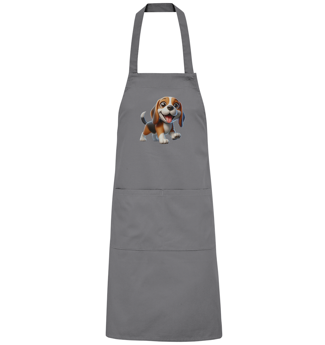 Beagle Cartoon Hund personalisierbar - Organic Grillschürze