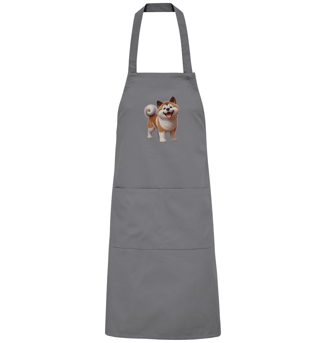 Akita Cartoon Hund personalisierbar - Organic Grillschürze