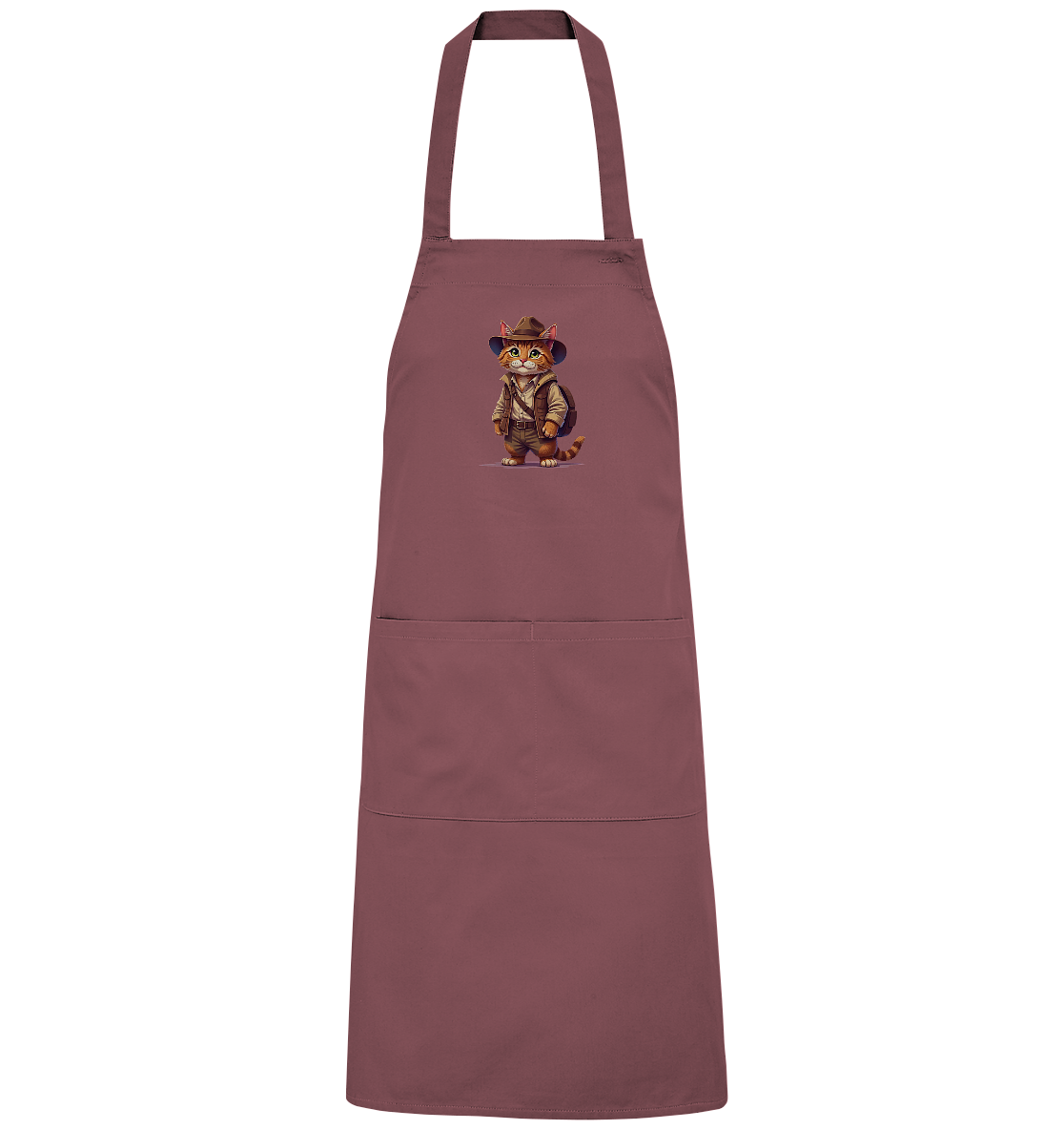 Abenteurer Katze Cartoon  - personalisierbar - Organic Grillschürze