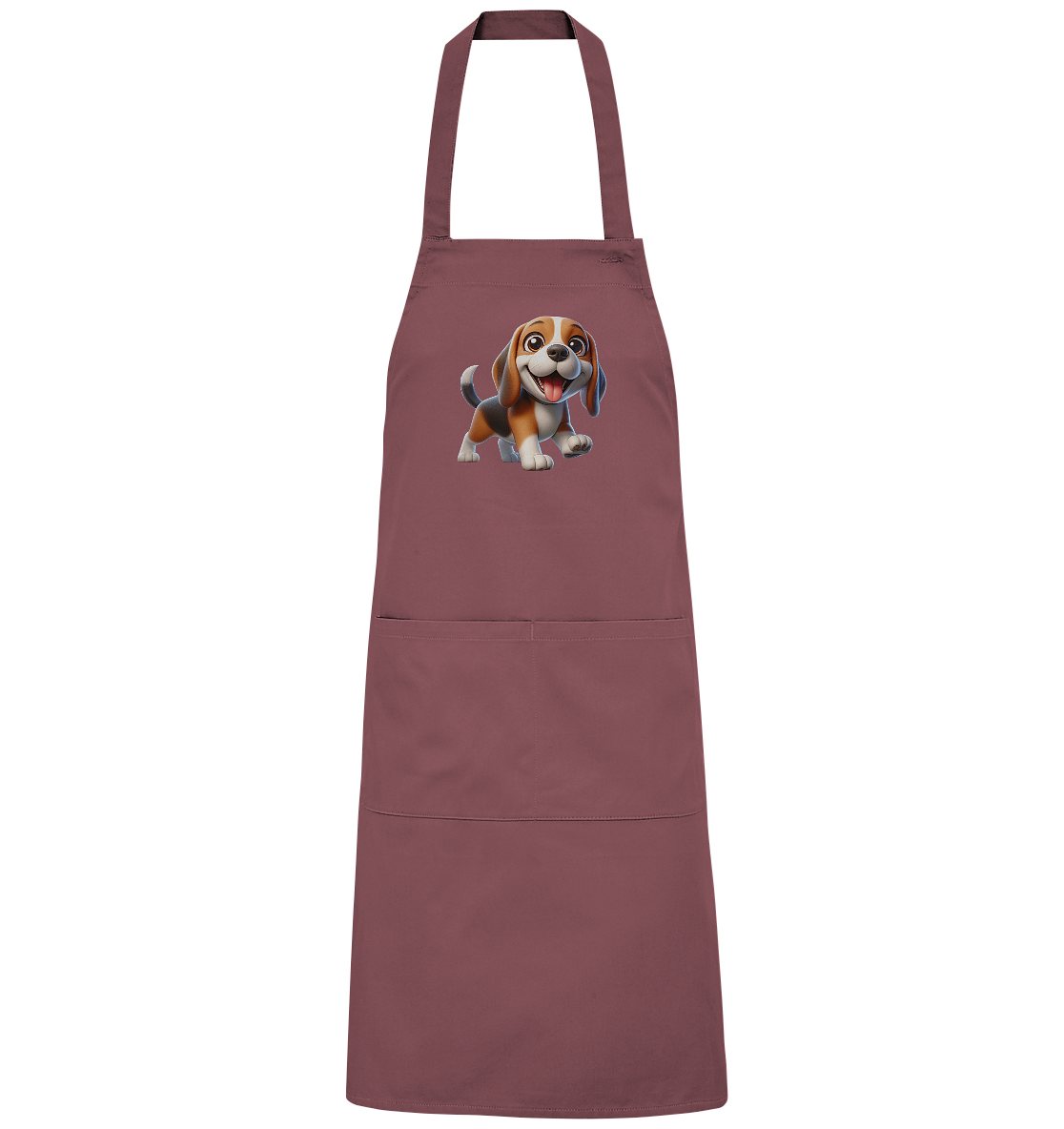 Beagle Cartoon Hund personalisierbar - Organic Grillschürze