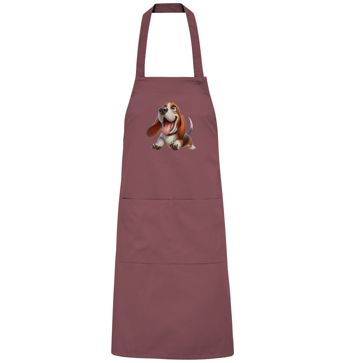 Basset Hound Cartoon personalisierbar - Organic Grillschürze