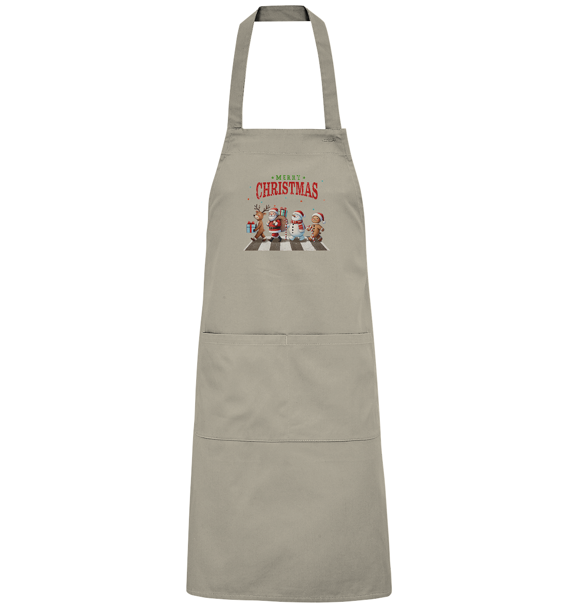 Merry Christmas Zebrastreifen - Organic Grillschürze