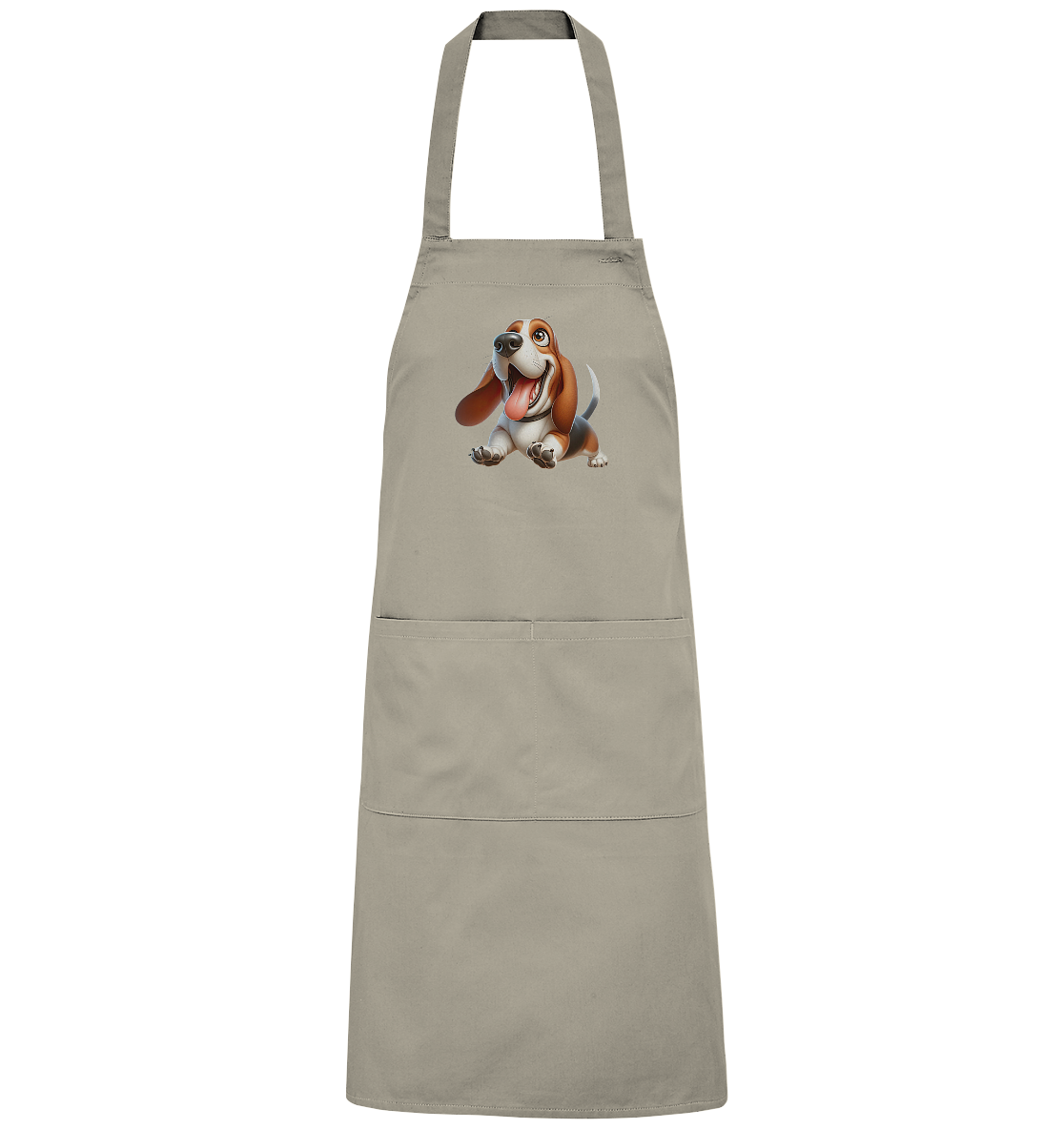 Basset Hound Cartoon personalisierbar - Organic Grillschürze