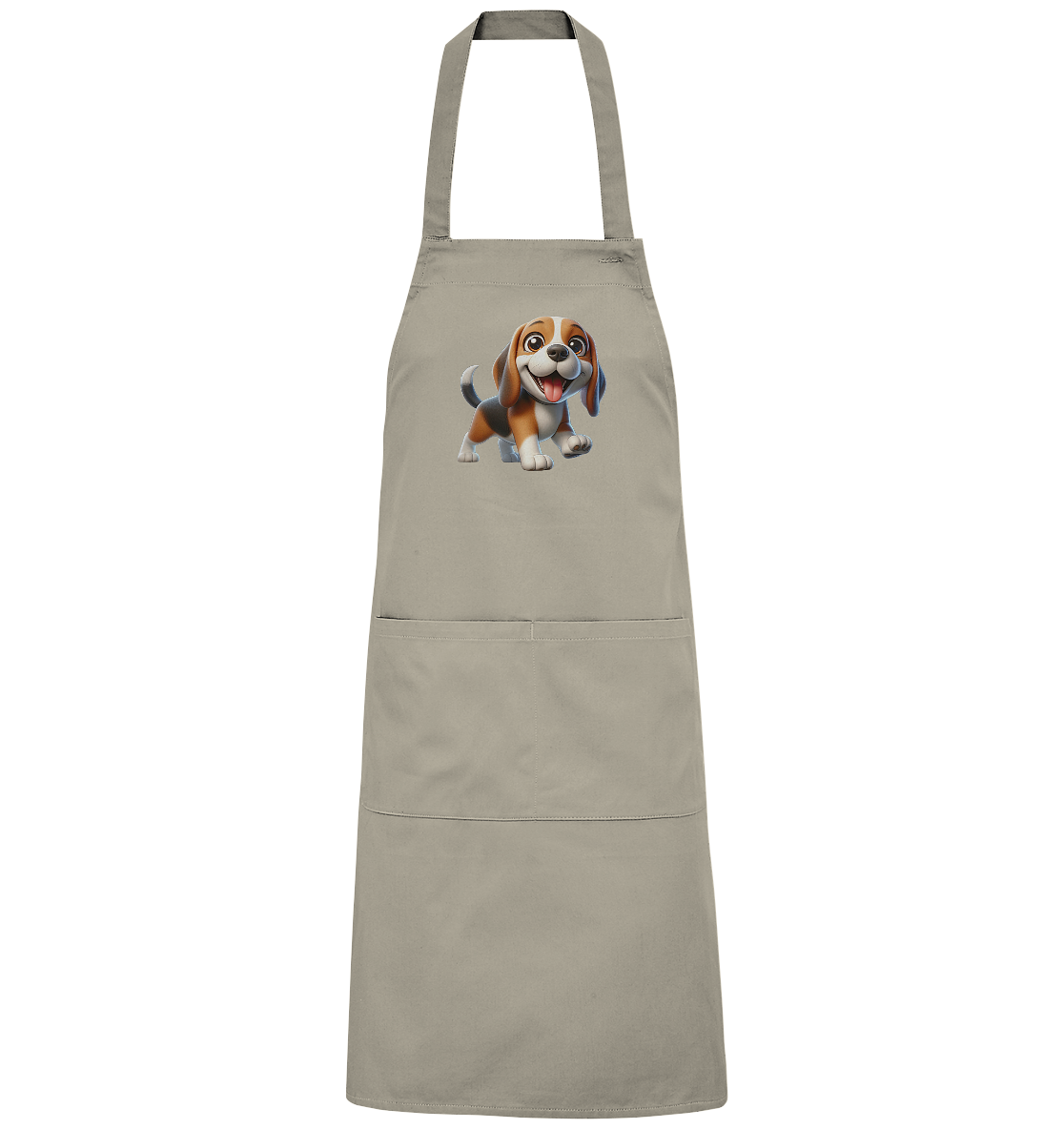 Beagle Cartoon Hund personalisierbar - Organic Grillschürze