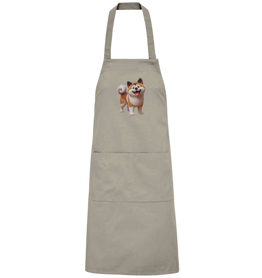 Akita Cartoon Hund personalisierbar - Organic Grillschürze