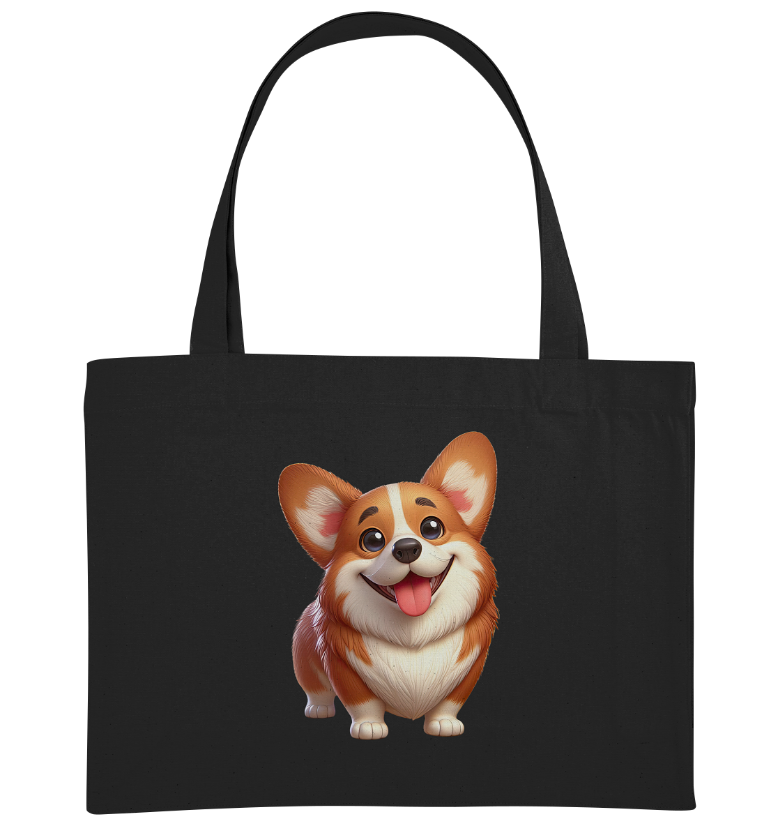 Corgi Cartoon Hund - persoinalisierbar - Organic Shopping-Bag