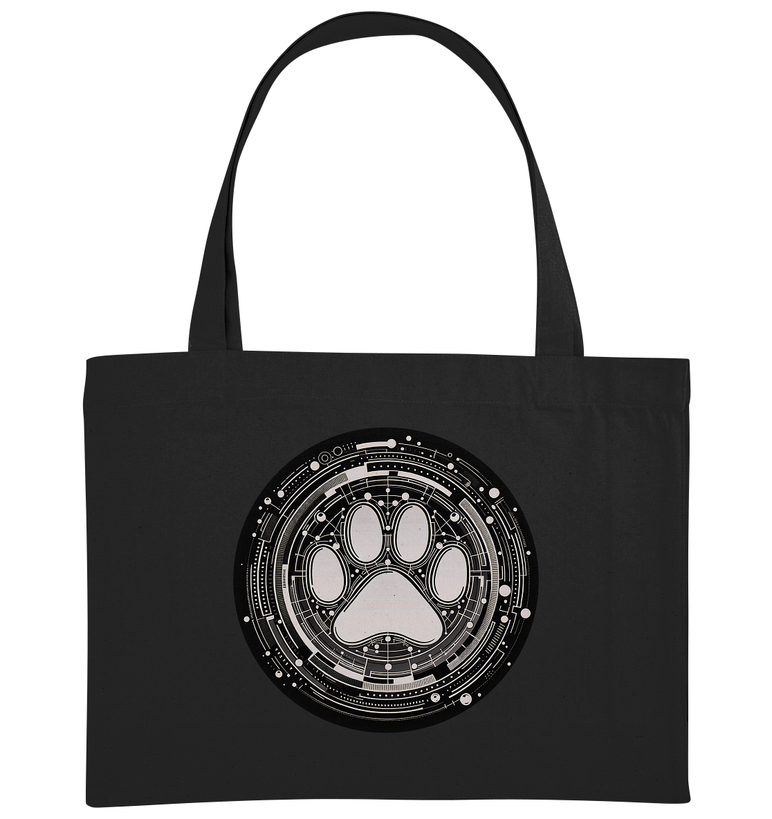 Pfote in Modern Technik design - Organic Shopping-Bag