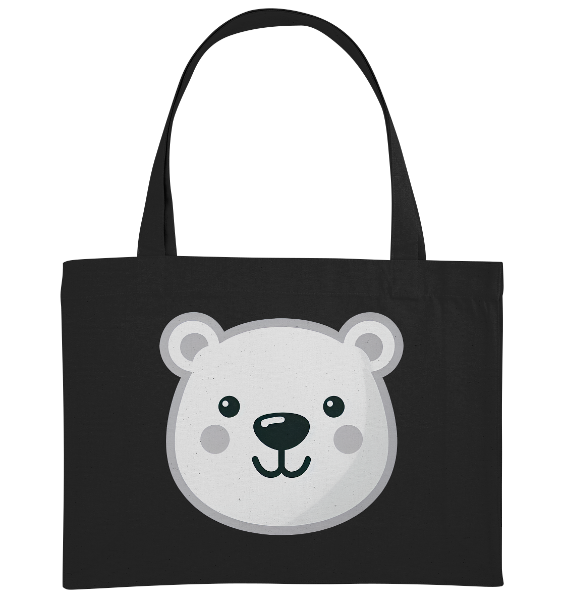 Fröhliche Eisbär Gesicht  - personalisierbar - Organic Shopping-Bag