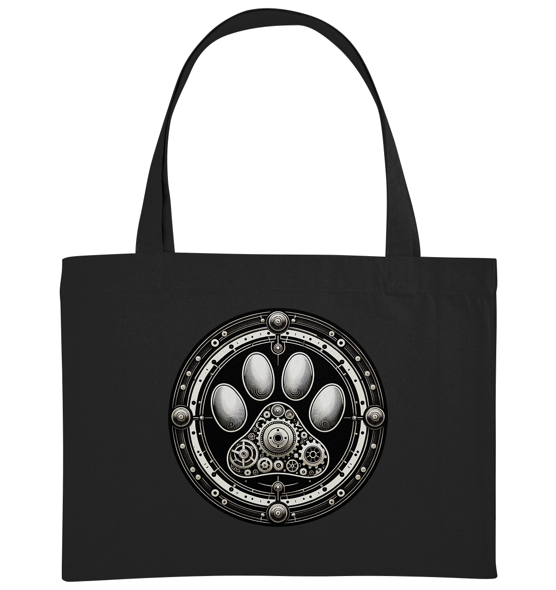 Pfote in Steam Punk Design - Organic Shopping-Bag