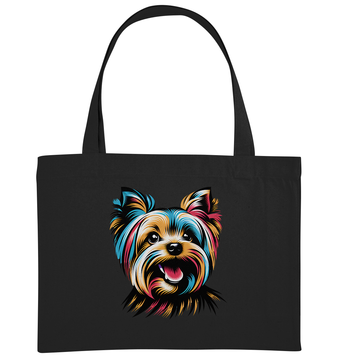 Yorkshire Terrier Pop Art - personalisierbar - Organic Shopping-Bag