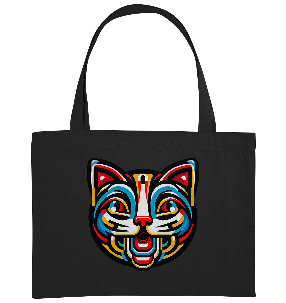 Pop Art Katze  - Organic Shopping-Bag