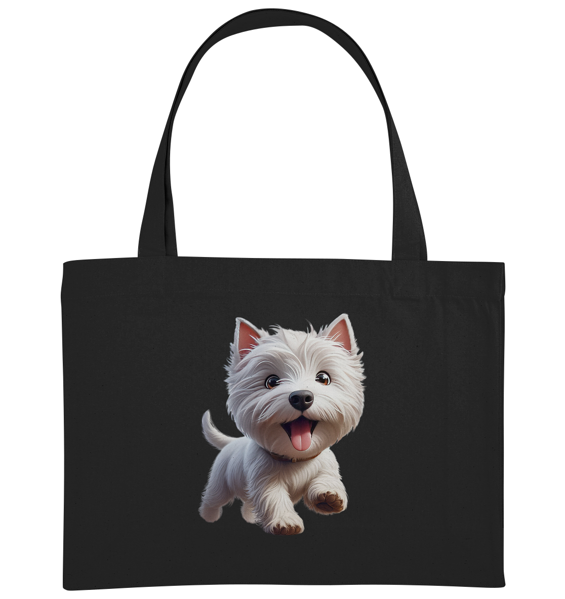 West Highland Terrier Catoon - personalisierbar - Organic Shopping-Bag