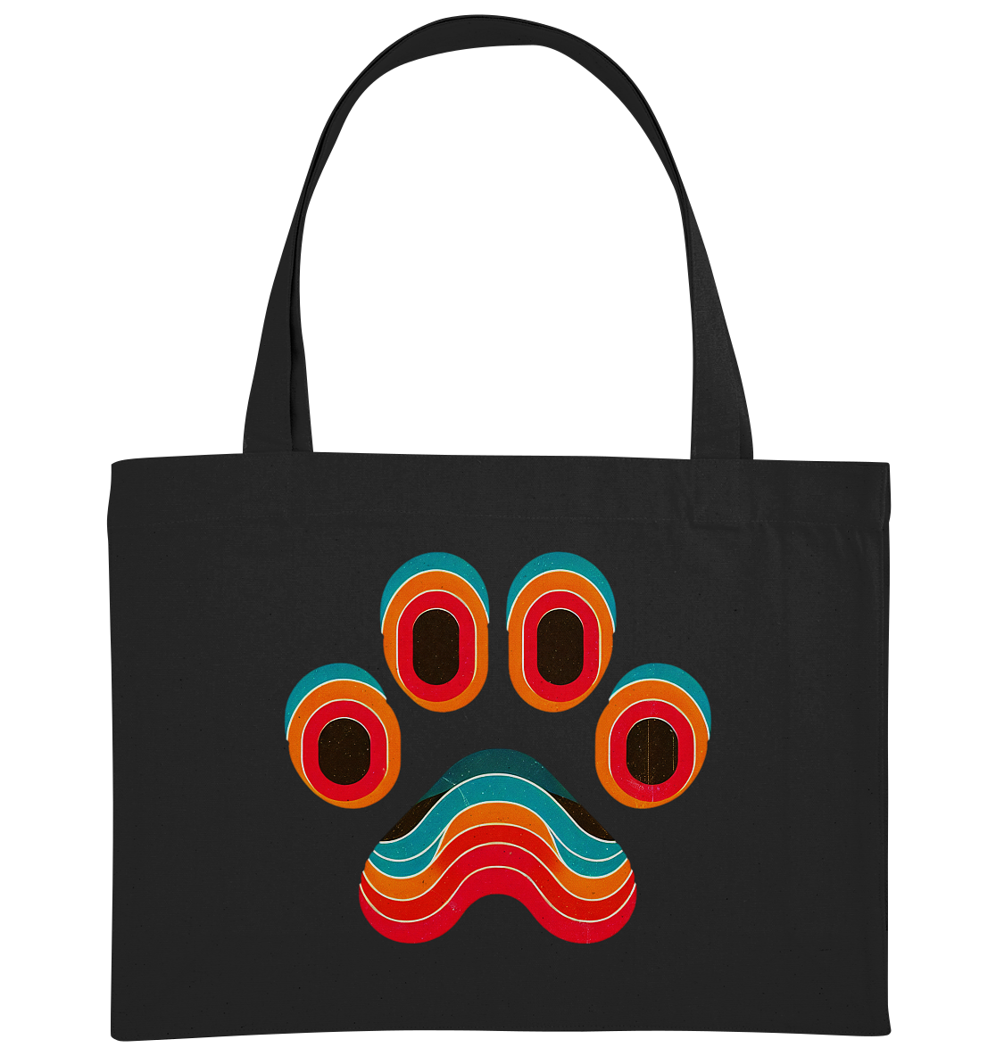 70s Style Pfote Art - Organic Shopping-Bag