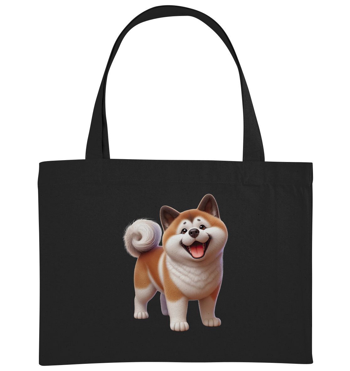 Akita Cartoon Hund personalisierbar - Organic Shopping-Bag