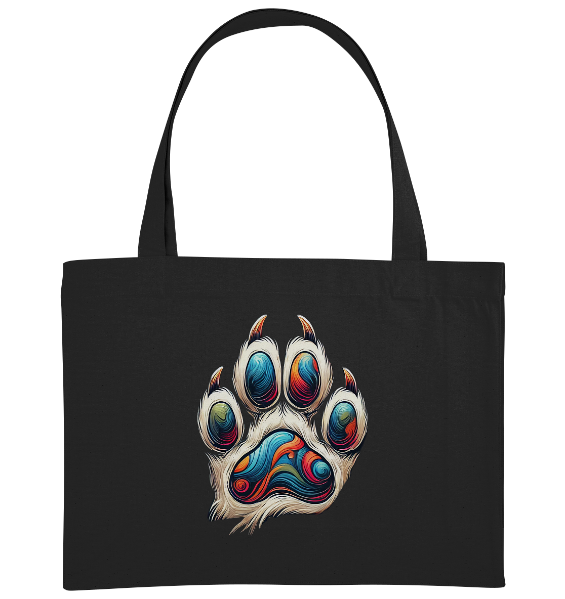 Bunte Pfote Hund - Organic Shopping-Bag