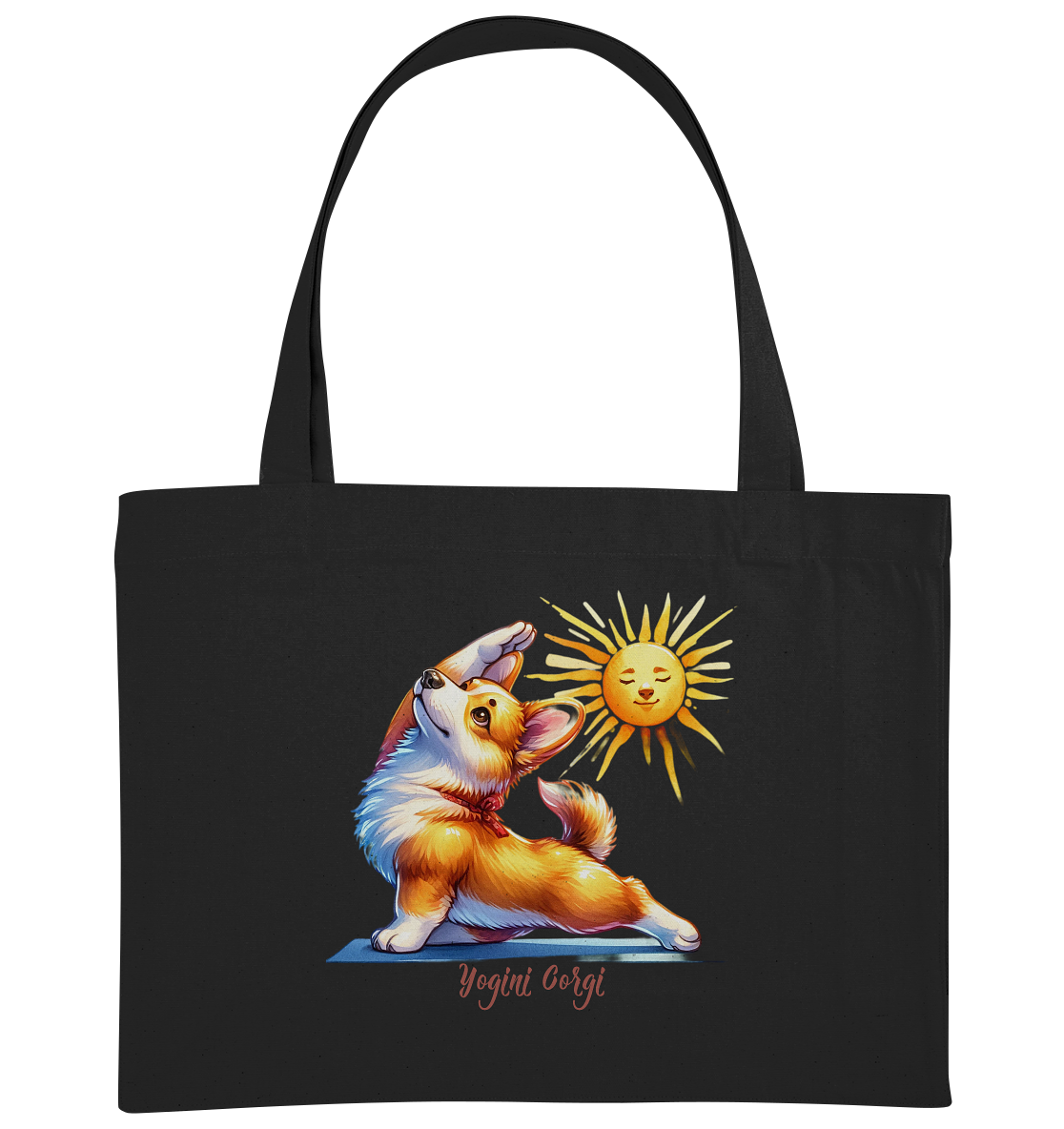 Yoga Corgi Hund yogini Gorgi - personalisierbar - Organic Shopping-Bag