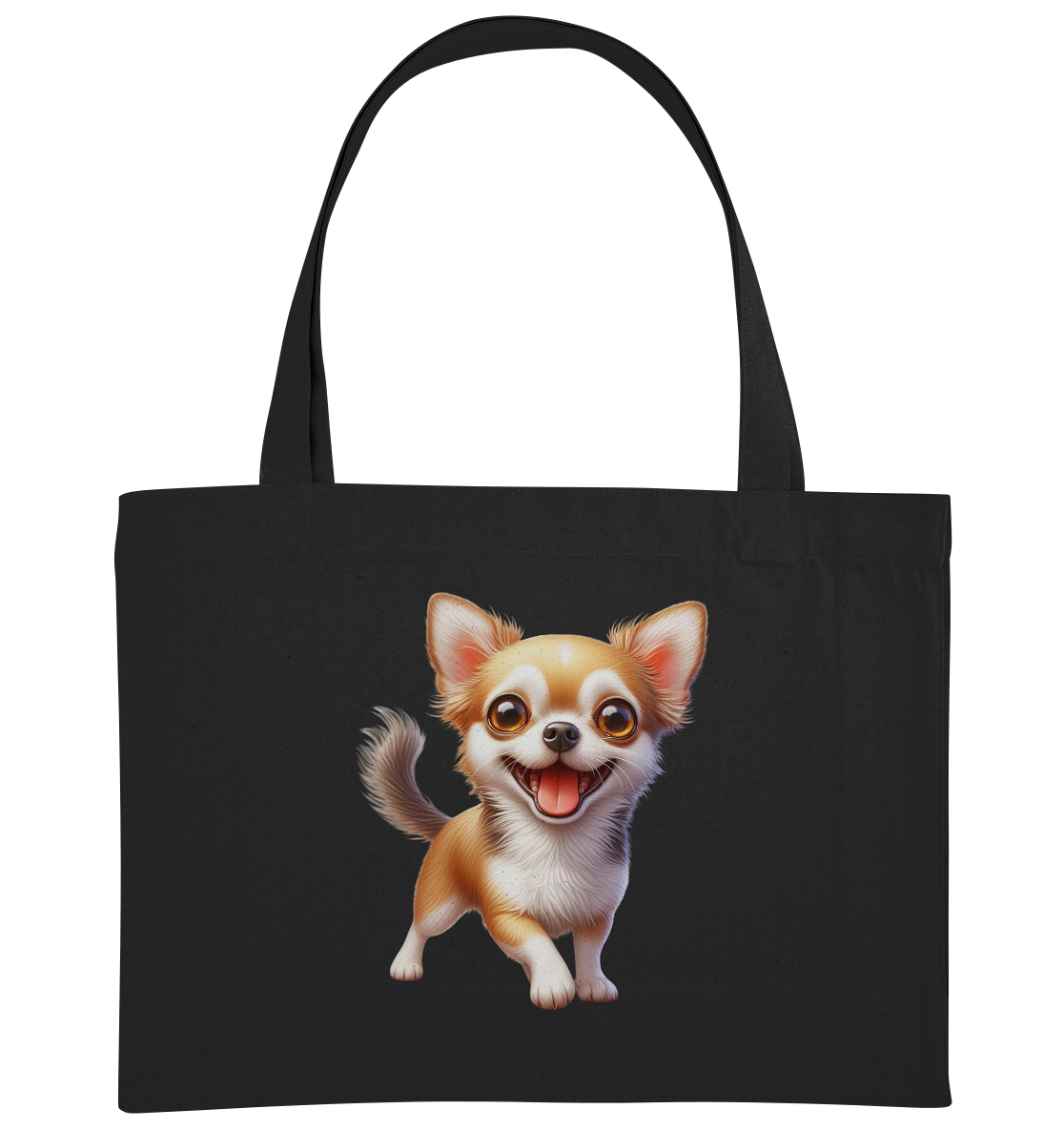 Chihuahua Cartoon - personalisierbar - Organic Shopping-Bag