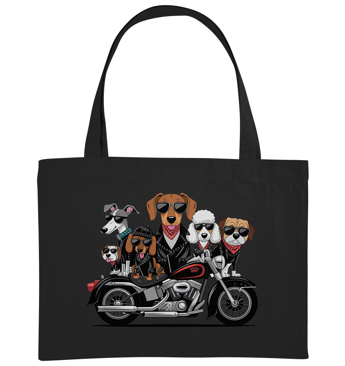 Hunde Biker Gang Fun - Organic Shopping-Bag