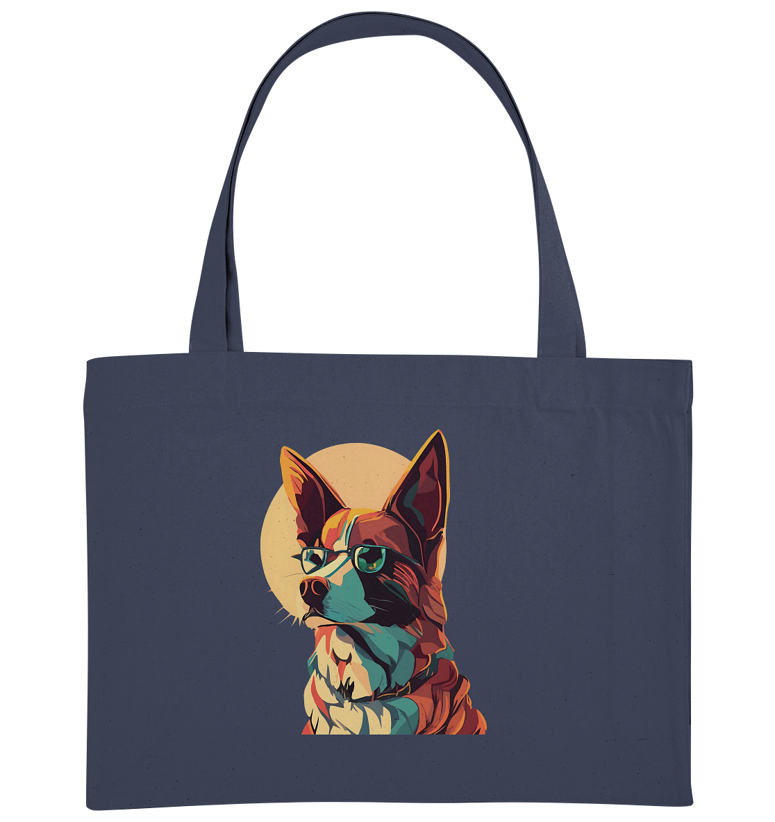 Retro Pop Art Illustration Fox Terrier Hund - Organic Shopping-Bag