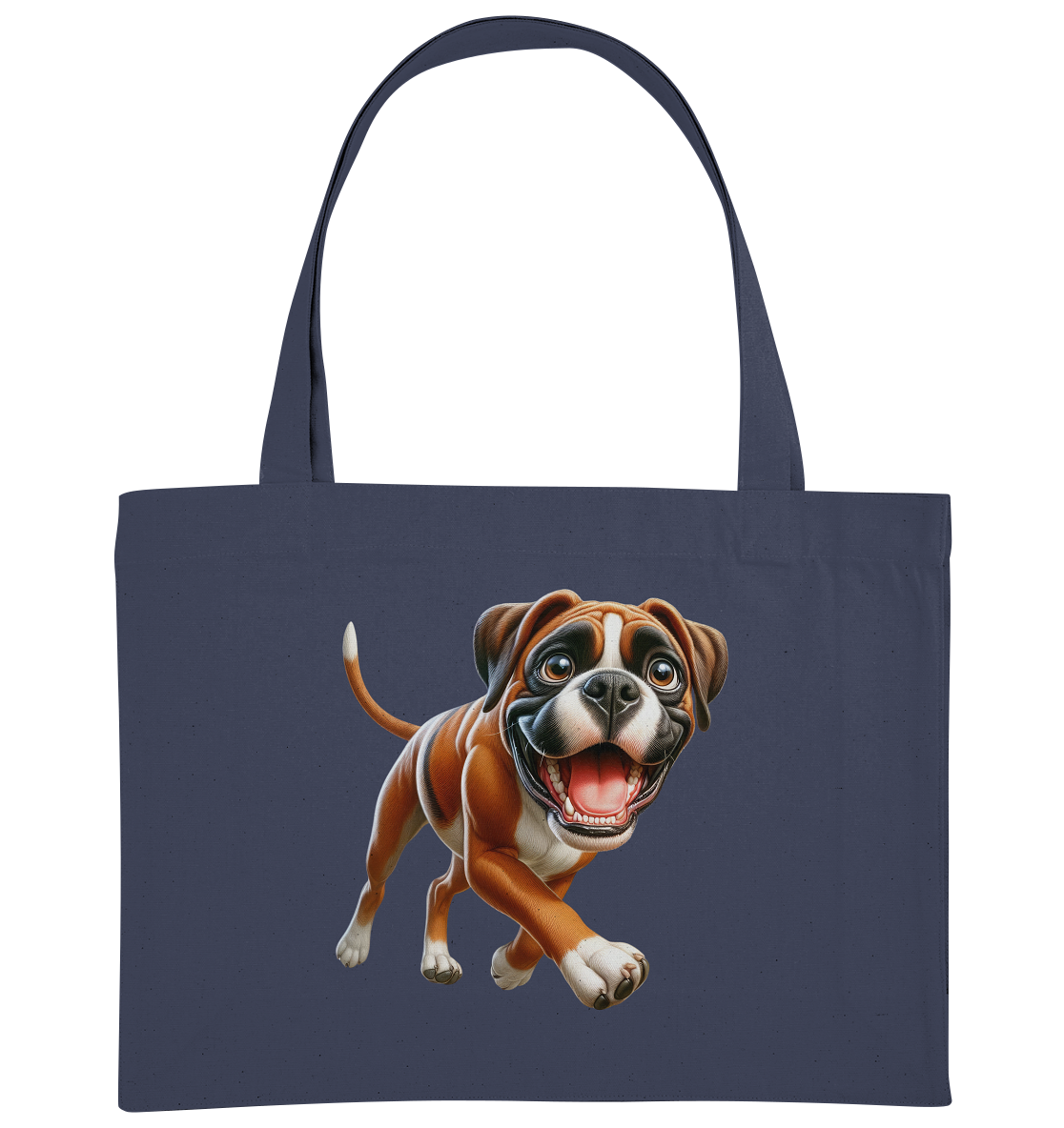 Boxer Cartoon Hund personalisierbar - Organic Shopping-Bag