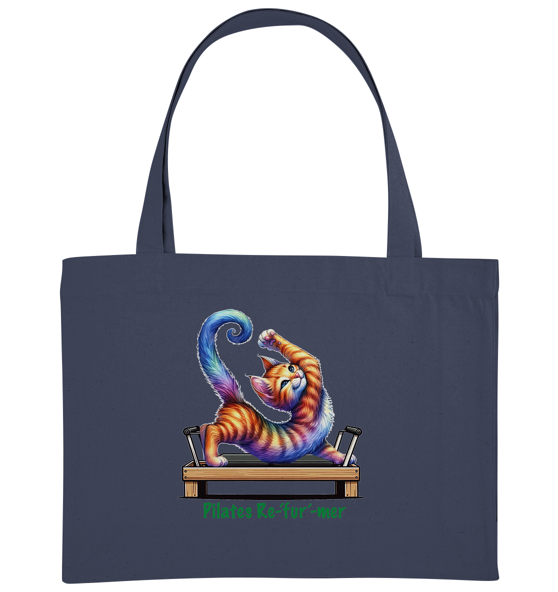 Pilates Reformer Re-fur-mer Katze lustig - Organic Shopping-Bag