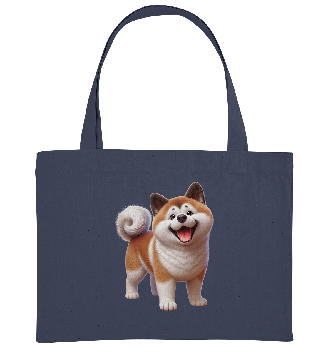 Akita Cartoon Hund personalisierbar - Organic Shopping-Bag