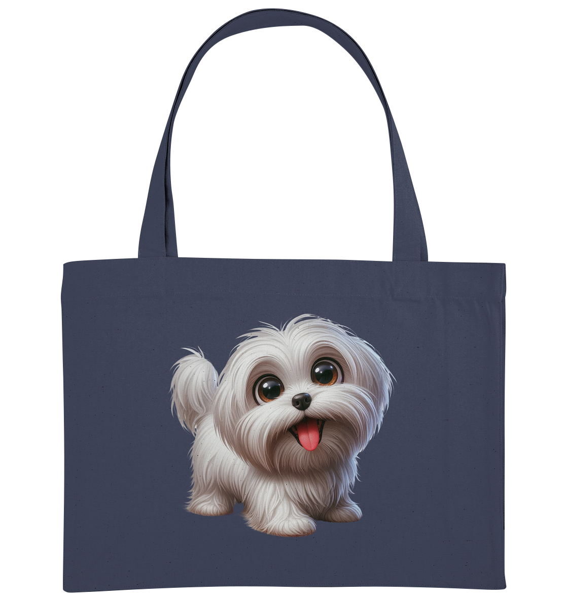 Malteser Hund Cartoon - personalisierbar - Organic Shopping-Bag