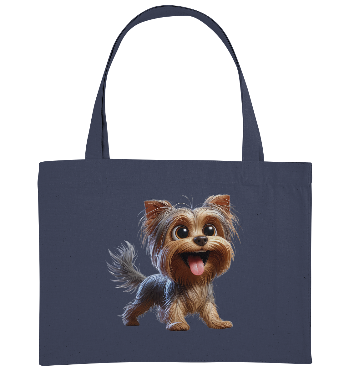 Yorkshire Terrier Cartoon - personalisierbar - Organic Shopping-Bag