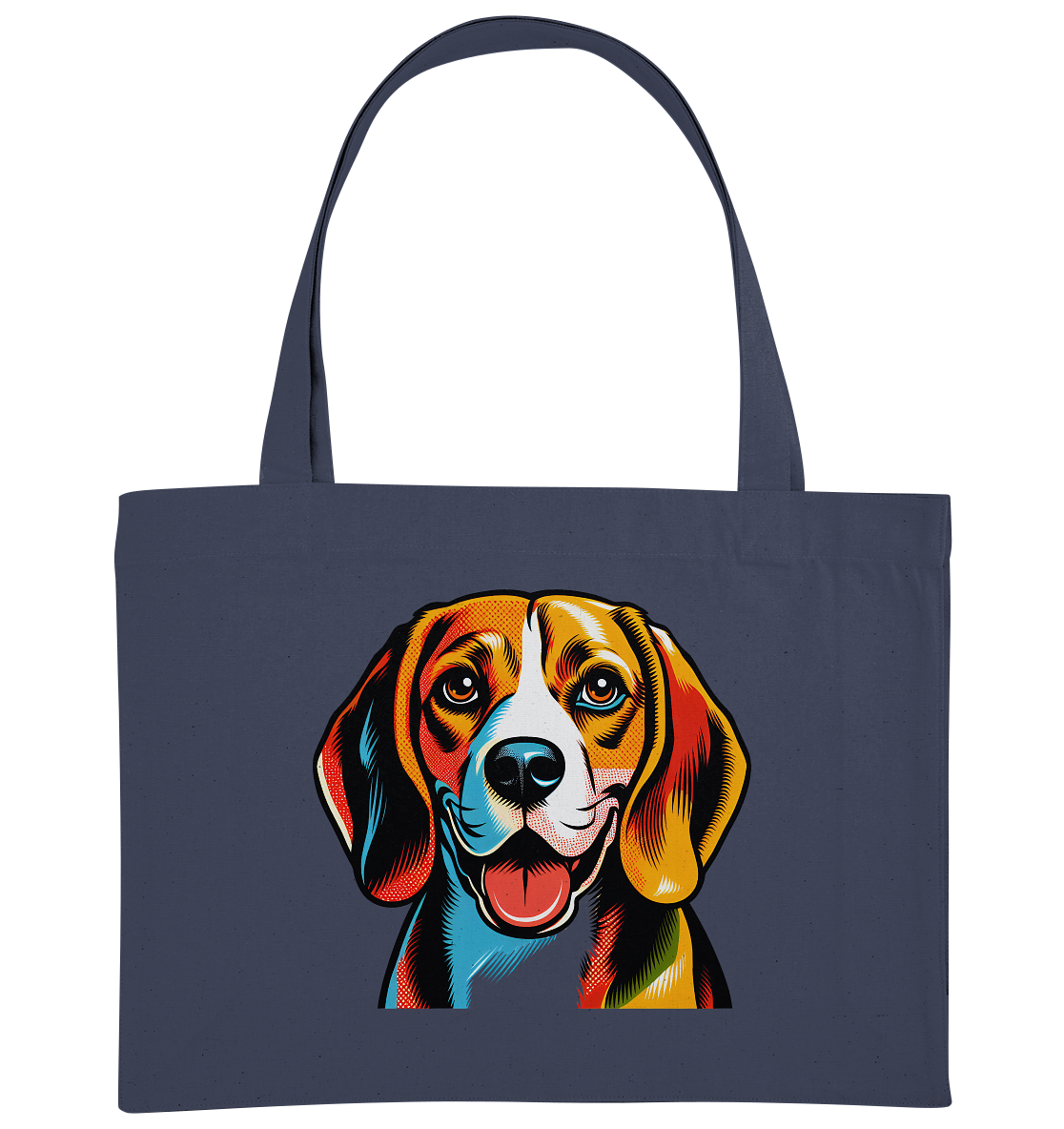 Beagle Pop Art - Personalisierbar - Organic Shopping-Bag