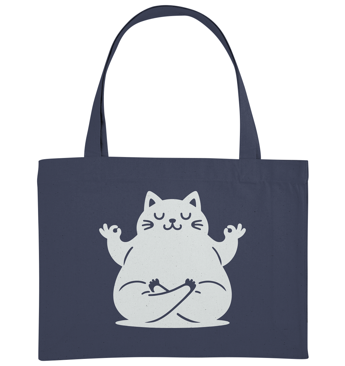 Lustige Yoga Katze - personalisierbar - Organic Shopping-Bag