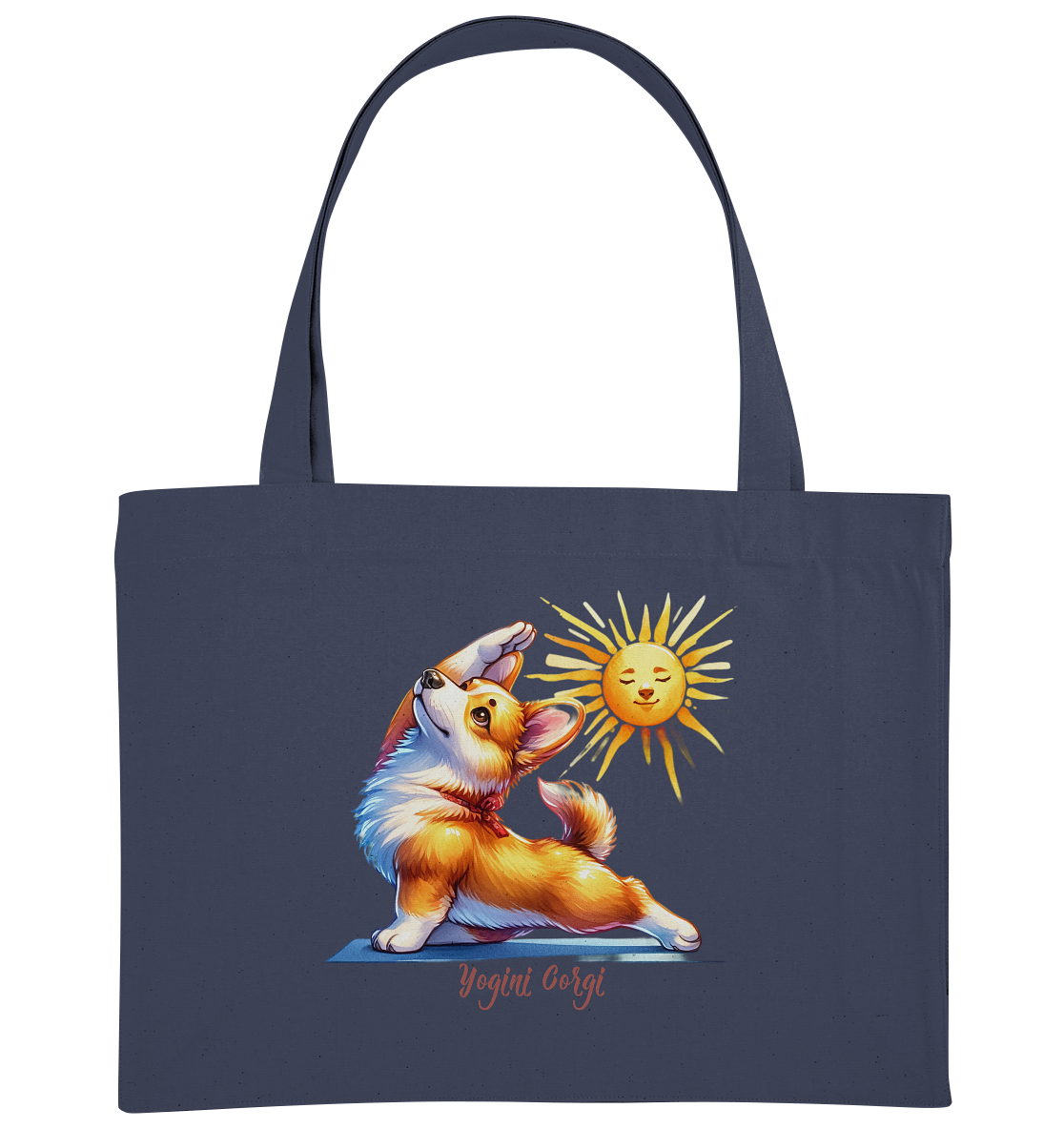 Yoga Corgi Hund yogini Gorgi - personalisierbar - Organic Shopping-Bag
