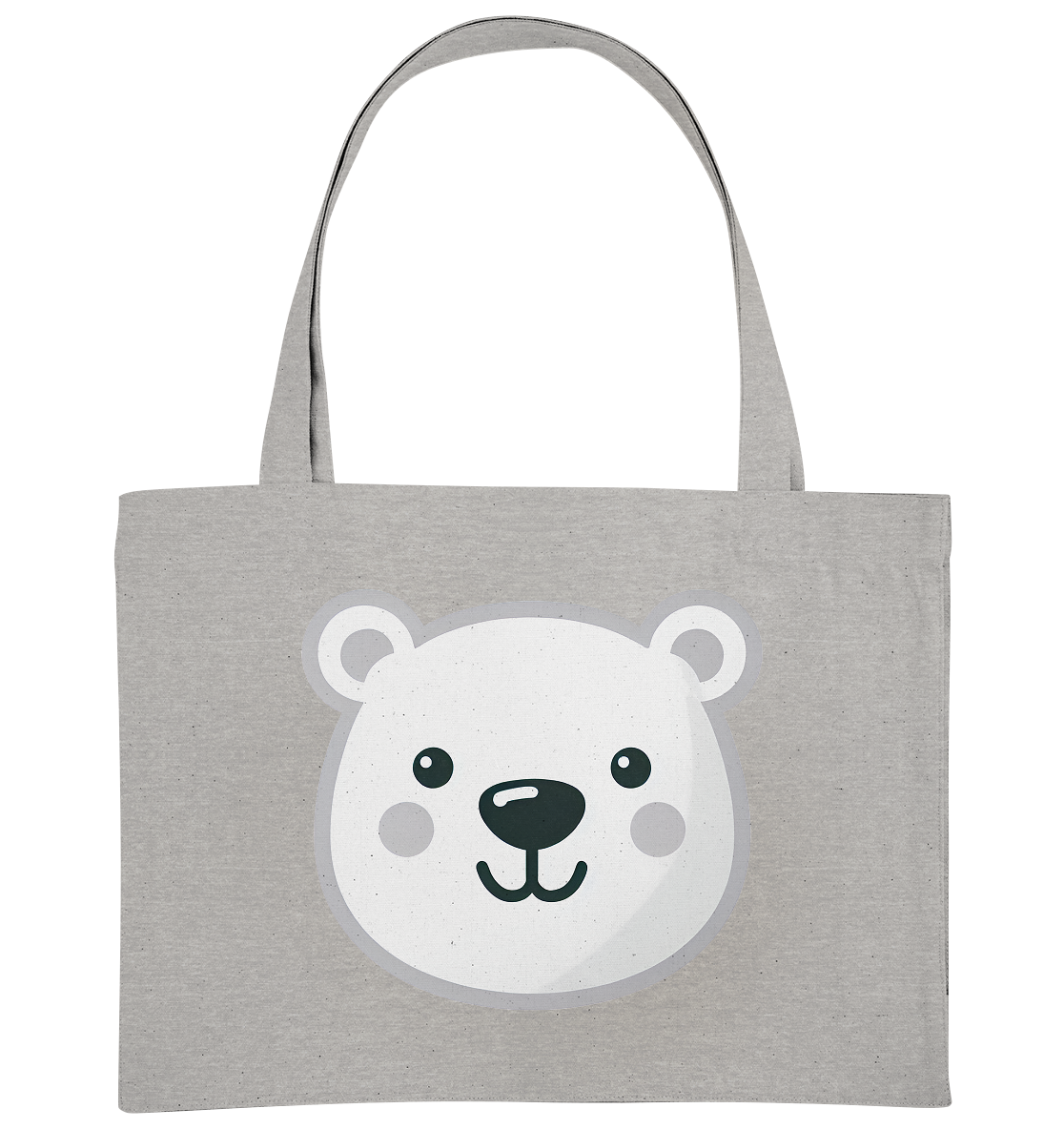 Fröhliche Eisbär Gesicht  - personalisierbar - Organic Shopping-Bag