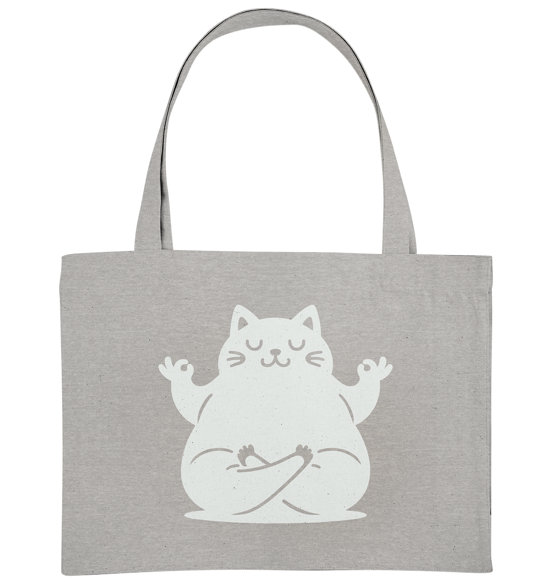 Lustige Yoga Katze - personalisierbar - Organic Shopping-Bag