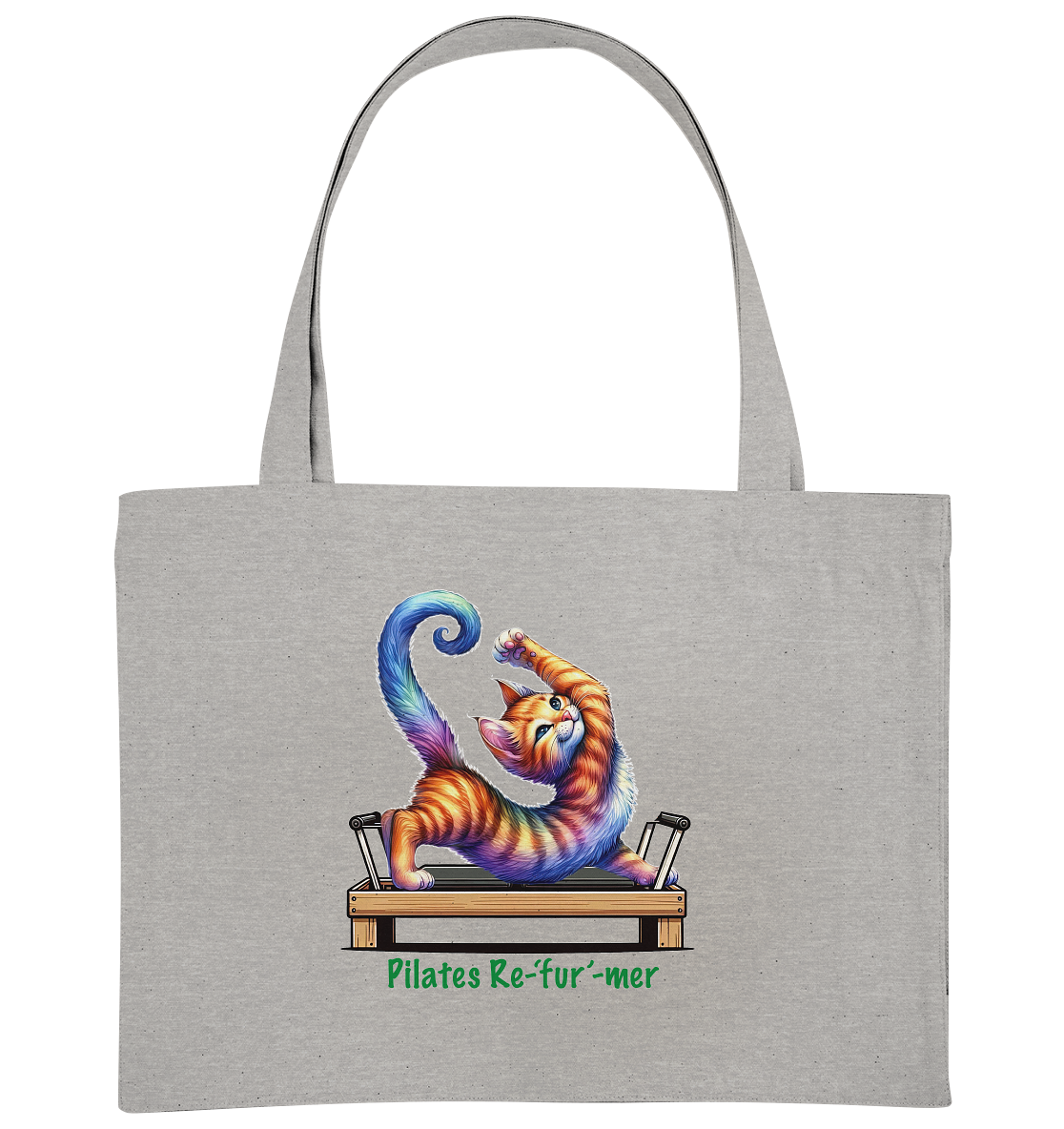 Pilates Reformer Re-fur-mer Katze lustig - Organic Shopping-Bag