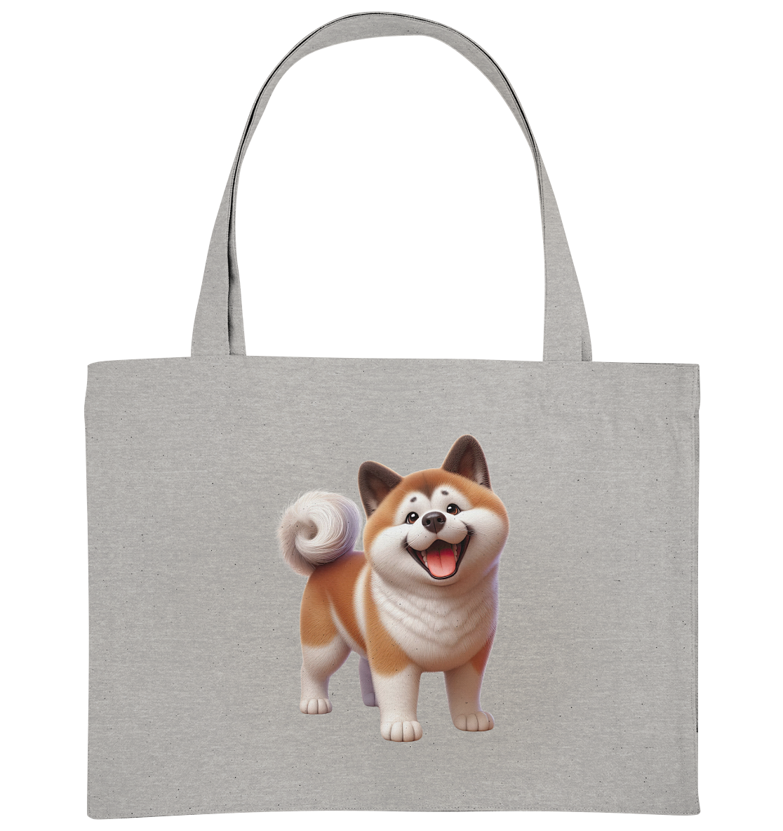 Akita Cartoon Hund personalisierbar - Organic Shopping-Bag