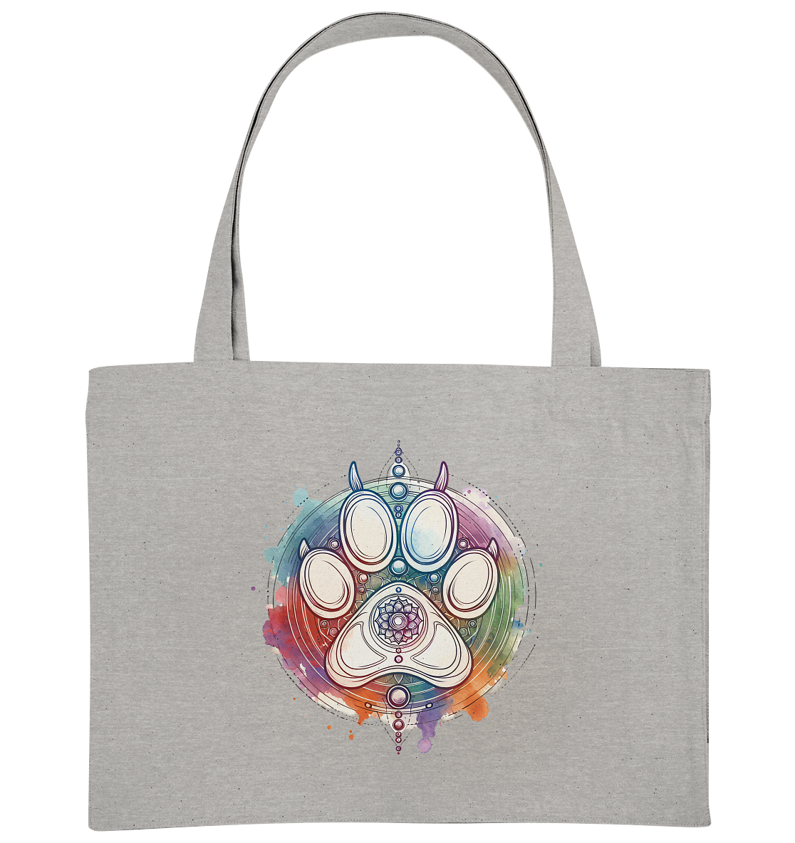 Modernes Design Chakra mit Pfote - Organic Shopping-Bag