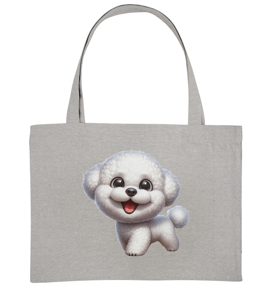 Bichon Frisé Cartoon personalisierbar - Organic Shopping-Bag