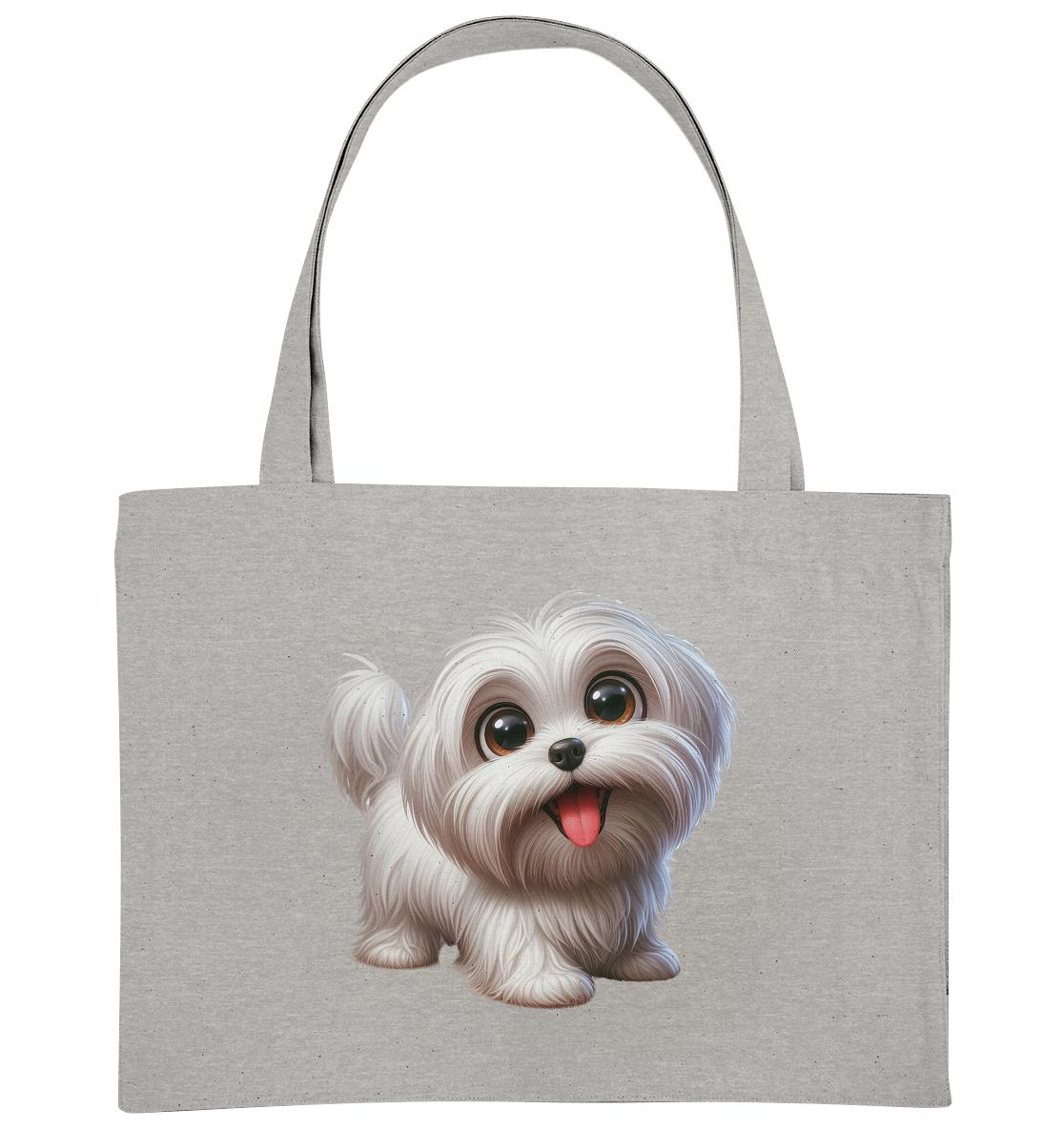 Malteser Hund Cartoon - personalisierbar - Organic Shopping-Bag