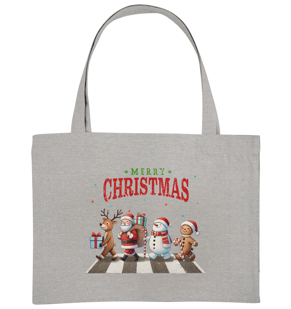 Merry Christmas Zebrastreifen - Organic Shopping-Bag