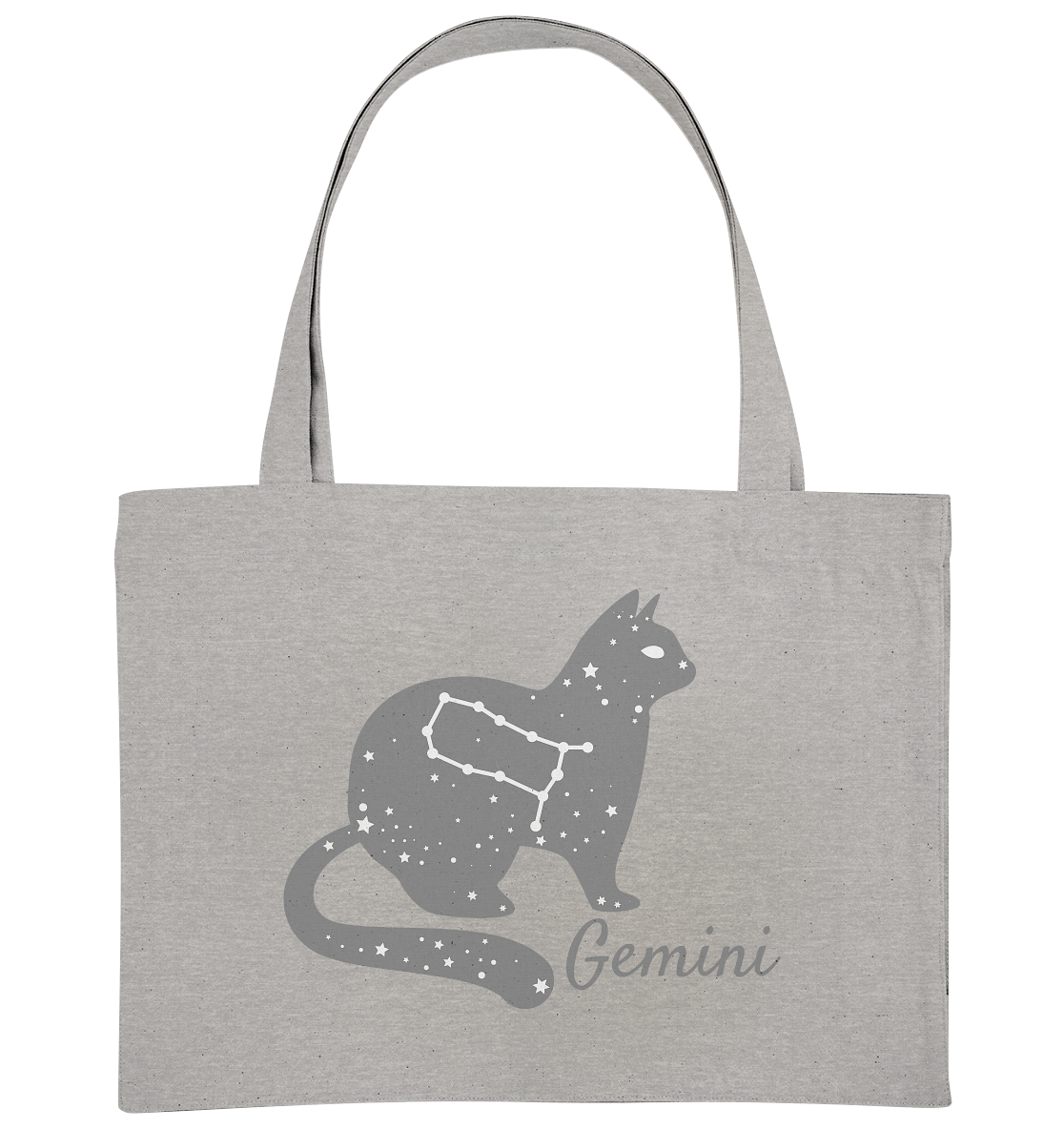 Sternzeichen Katze Zwilling - personalisierbar - Organic Shopping-Bag