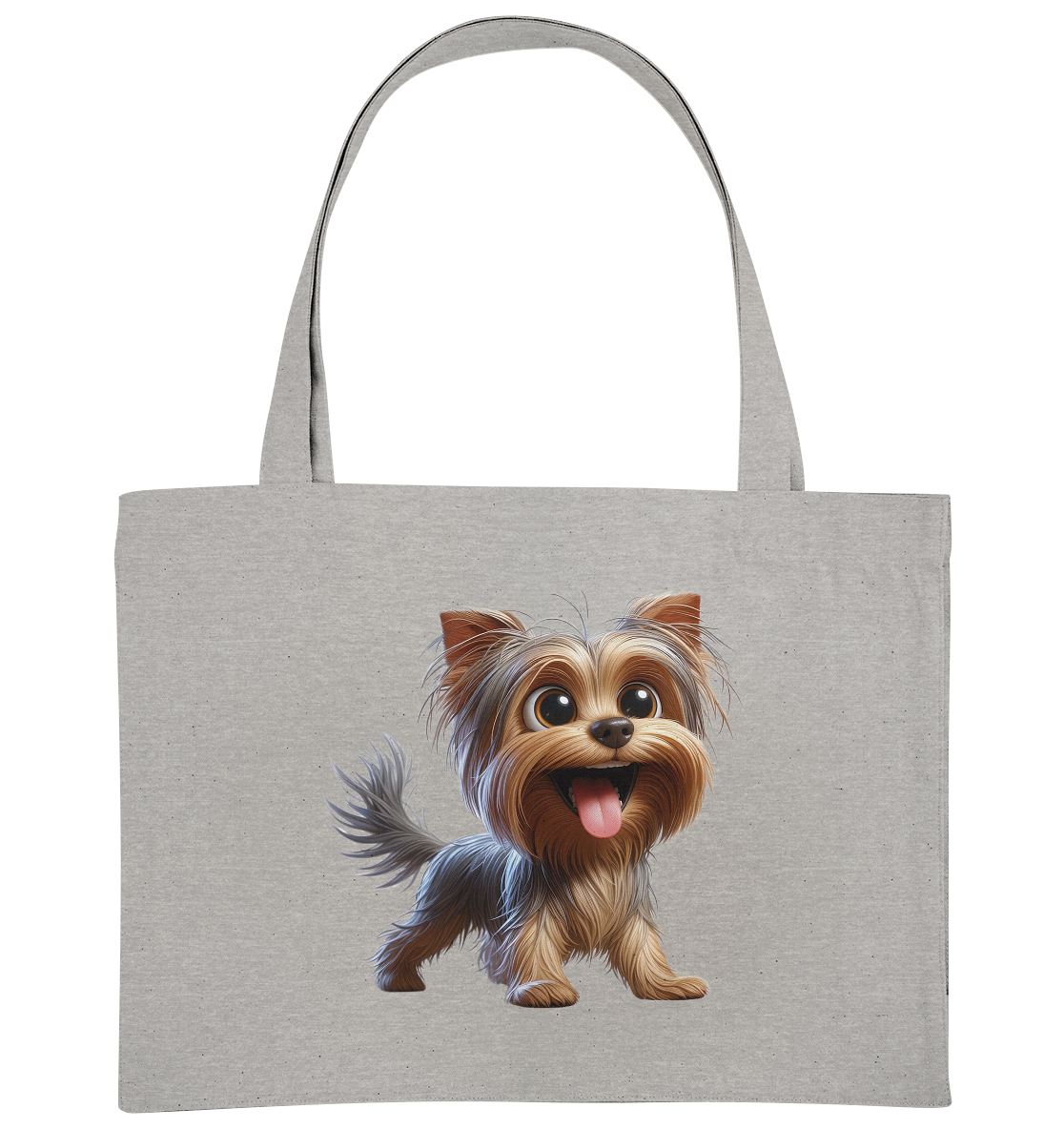Yorkshire Terrier Cartoon - personalisierbar - Organic Shopping-Bag