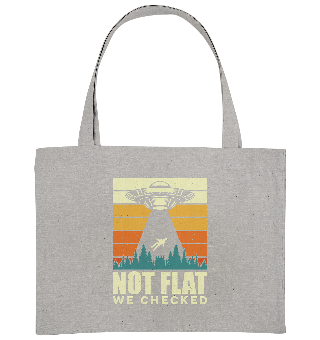 Erde - Not Flat we checked  - Organic Shopping-Bag