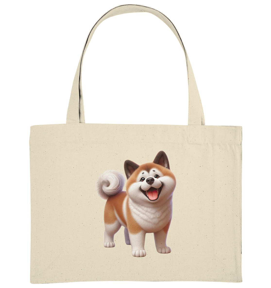 Akita Cartoon Hund personalisierbar - Organic Shopping-Bag